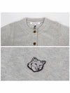 Bold Fox Head Patch Regular Cardigan Grey - MAISON KITSUNE - BALAAN 6