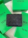 Intrecciato Trifold Half Wallet Black - BOTTEGA VENETA - BALAAN 2