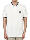 Logo Patch Short Sleeve Cotton Polo Shirt White - KENZO - BALAAN 2