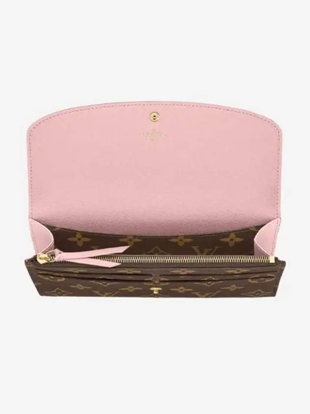 Emilie Monogram Long Wallet Rose Ballerine - LOUIS VUITTON - BALAAN 4