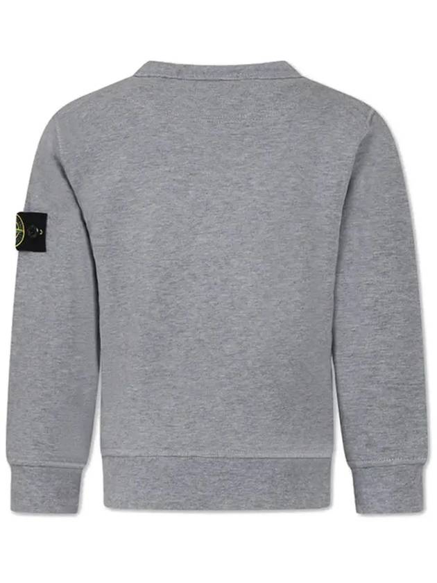 Kids Garment Dyed Logo Wappen Patch Sweatshirt Grey - STONE ISLAND - BALAAN 4