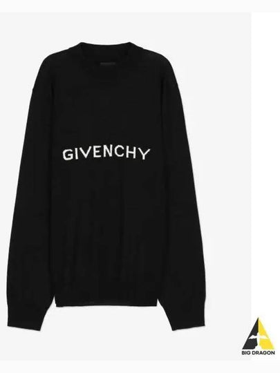 Archetype Crew Neck Wool Knit Top Black - GIVENCHY - BALAAN 2