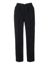 Men's Bag Logo Jet Wool High Straight Pants Black - MAISON MARGIELA - BALAAN 9