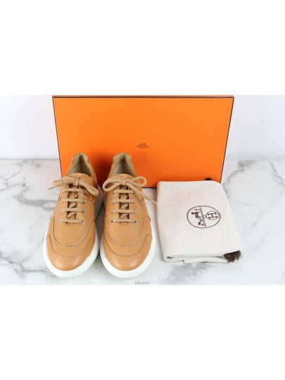 TURN camel leather sneakers 38 250 - HERMES - BALAAN 2