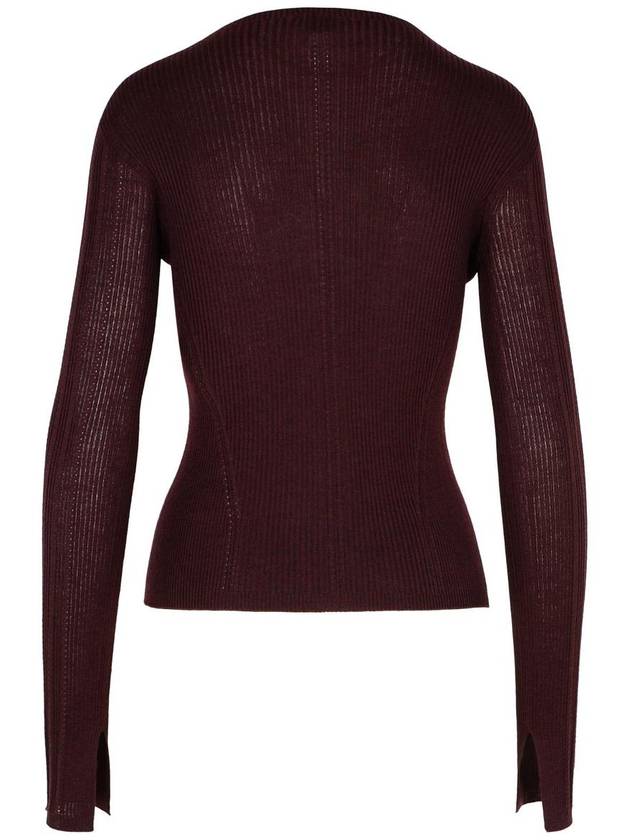 Lanvin Burgundy Wool Blend Sweater - LANVIN - BALAAN 3