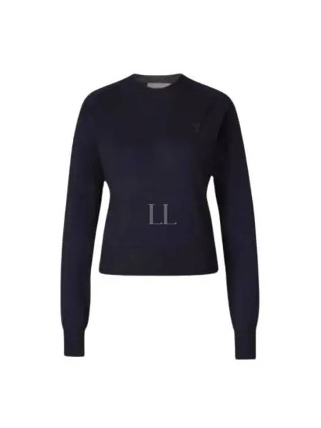 De Coeur Wool Knit Top Navy - AMI - BALAAN 2