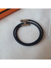 Tunis Tresse Palladium Bracelet Noir - HERMES - BALAAN 2