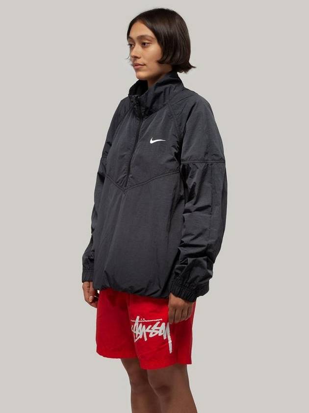 Men's Logo Half Zip Up Nylon Windbreaker Off Noir - NIKE - BALAAN 6