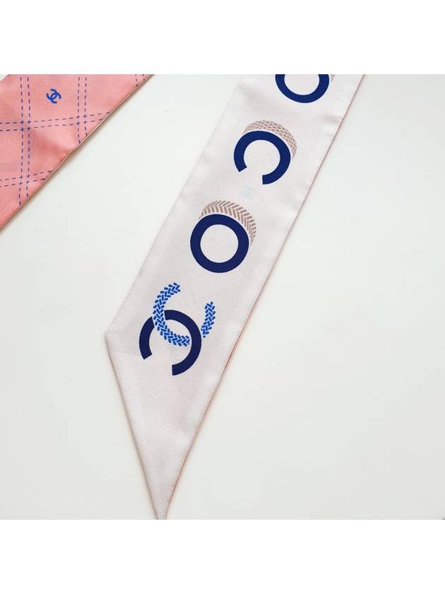 Scarf CC Pink Beige AA8760 Bandeau - CHANEL - BALAAN 3