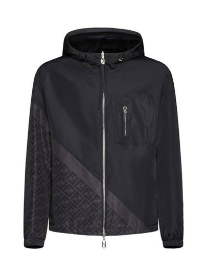 Nylon Windbreaker Jacket Black - FENDI - BALAAN 2