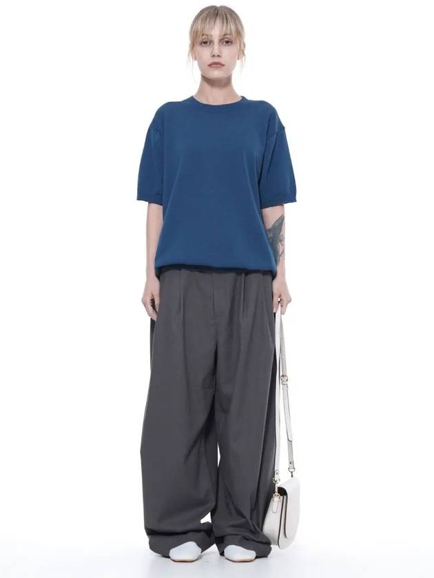 Women s LBRHK BL Linen Basic Round Half Knit Blue - CHANCE'S NOI - BALAAN 4