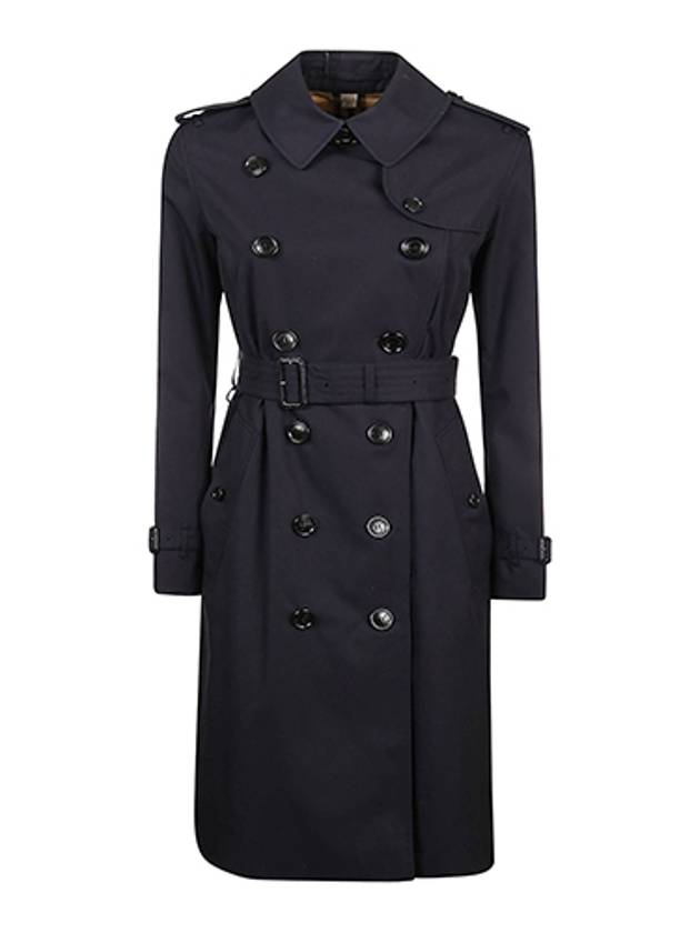 Women's Kensington Long Heritage Trench Coat Black - BURBERRY - BALAAN 2