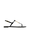 Women's Monogram Cassandra Sandals Black - SAINT LAURENT - BALAAN 2