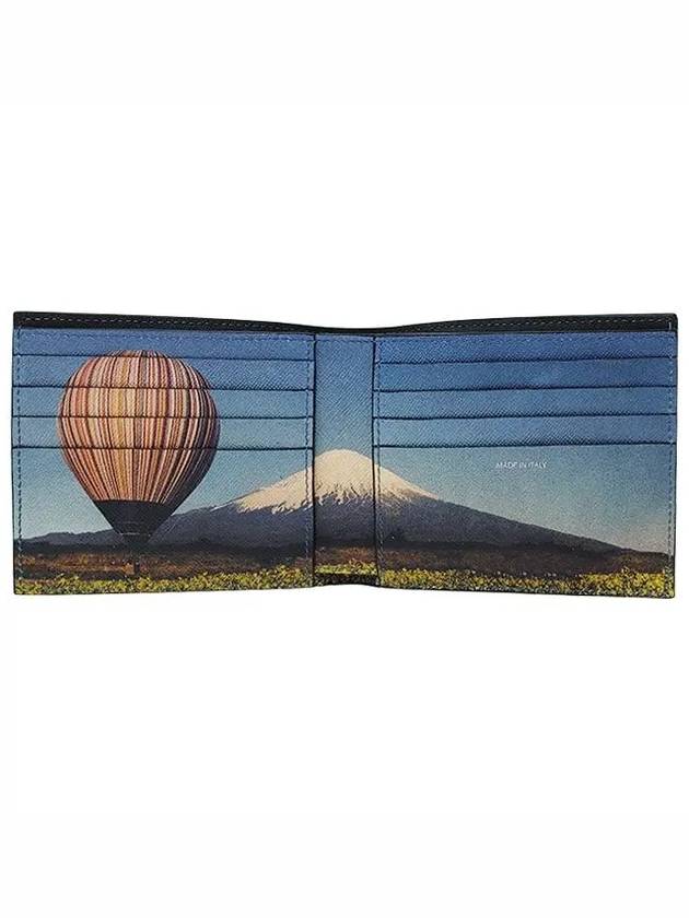 Signature Stripe Balloon Mount Fuji Interior Half Wallet Black - PAUL SMITH - BALAAN 4