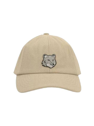 Fox Head Embroidered Logo Ball Cap Beige - MAISON KITSUNE - BALAAN 1