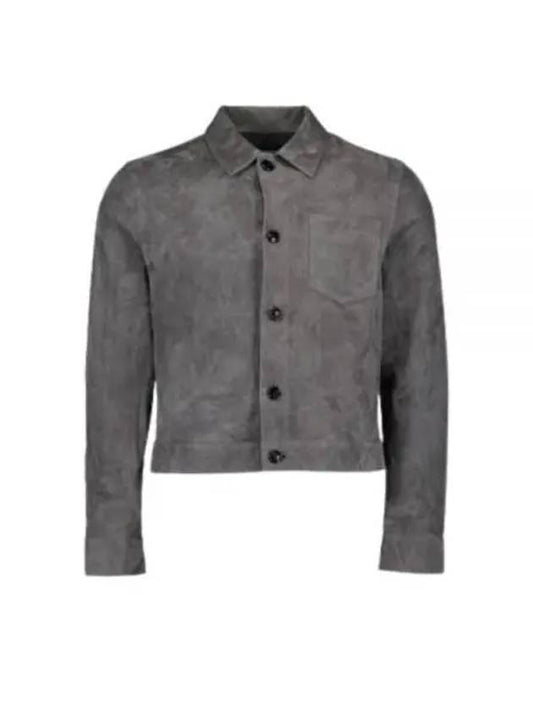 Suede Overshirt Jacket Grey - AMI - BALAAN 2