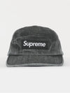 Patch logo coated denim camp cap SS24H35 BLACK - SUPREME - BALAAN 3