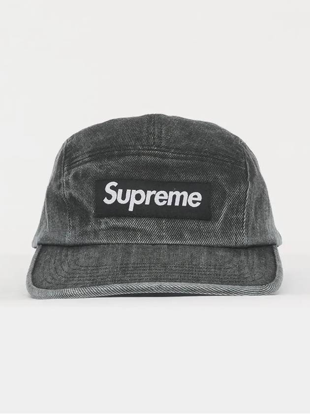 Patch logo coated denim camp cap SS24H35 BLACK - SUPREME - BALAAN 3