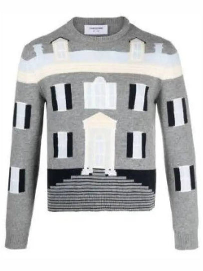 House Intarsia Knit Wool Sweater MKA520AY1029 - THOM BROWNE - BALAAN 2