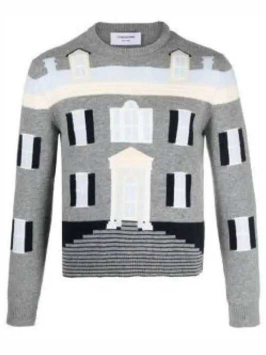 House Intarsia Knit Wool Sweater MKA520AY1029 - THOM BROWNE - BALAAN 2