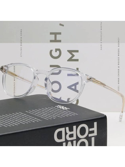 Blue light blocking glasses frame TF5795KB 026 Transparent horn rim fashion eye protection - TOM FORD - BALAAN 2