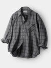 Breed Wrinkle Check Shirt Charcoal - INDUST - BALAAN 3