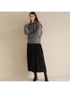 Pleated Mix Long Hooded Dress Dark Gray - AVANT-G - BALAAN 2