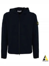 Geelong Wool Hooded Knit Cardigan Navy - STONE ISLAND - BALAAN 2