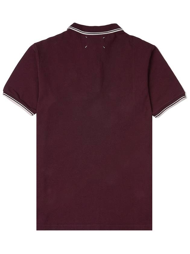 Men's Embroidered Logo PK Shirt Bordeaux - MAISON MARGIELA - BALAAN.