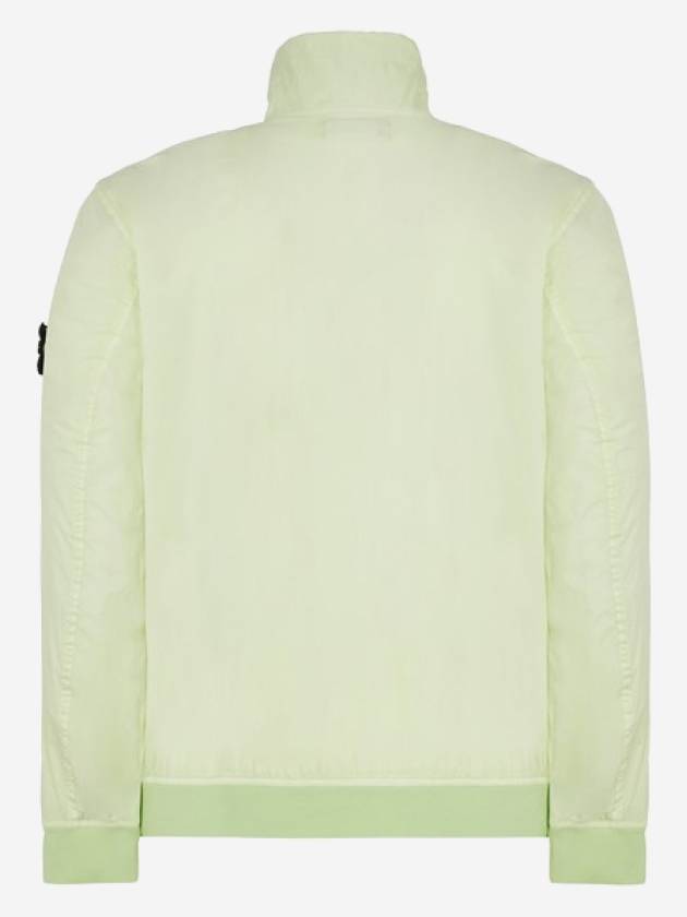 Garment Dyed Crinkle Reps Nylon Zip-up Jacket Lime - STONE ISLAND - BALAAN 3