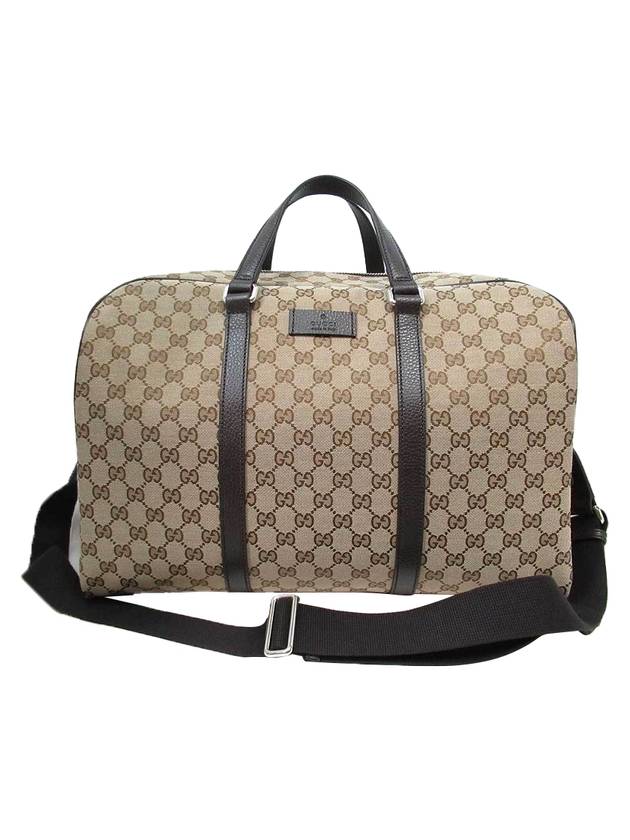 GG Supreme Canvas Boston Tote Bag Beige Ebony - GUCCI - BALAAN 1