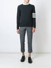 Diagonal Classic Cashmere Knit Top Dark Grey - THOM BROWNE - BALAAN 3