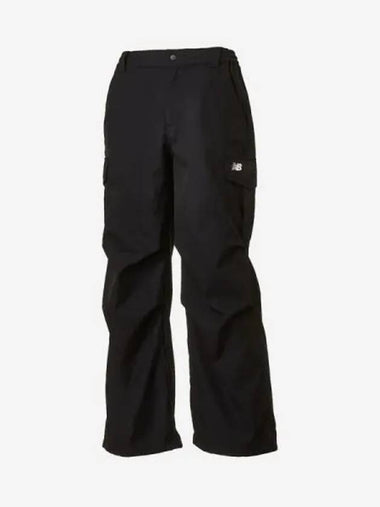 Women s Woven Wide Cargo Pants 19 Black - NEW BALANCE - BALAAN 1