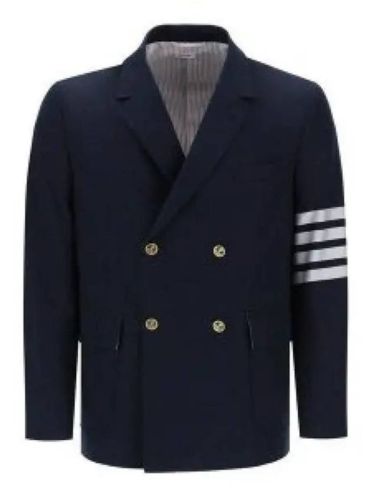 Cotton Suit 4 Bar Sports Double Coat Navy - THOM BROWNE - BALAAN 2