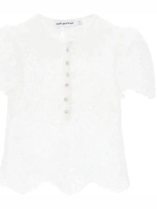 Cord Lace Blouse White - SELF PORTRAIT - BALAAN 1