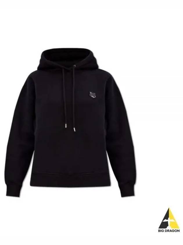 Bold Fox Head Patch Comfort Hoodie Black - MAISON KITSUNE - BALAAN 2