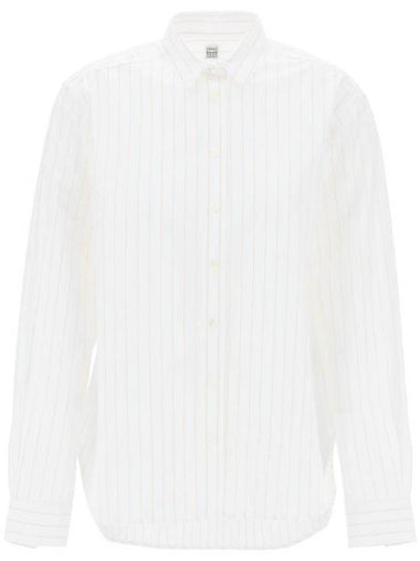 Signature Cotton Shirt White - TOTEME - BALAAN 1