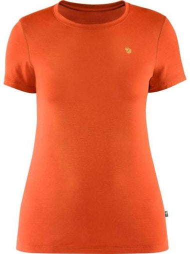 Women's Bergtagen ThinWool Short Sleeve T-Shirt Orange - FJALL RAVEN - BALAAN 1