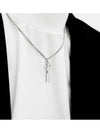 Square Bar Chain Surgical Daily Layered Fashion M SUF Necklace Silver - BASSCLEF - BALAAN 4