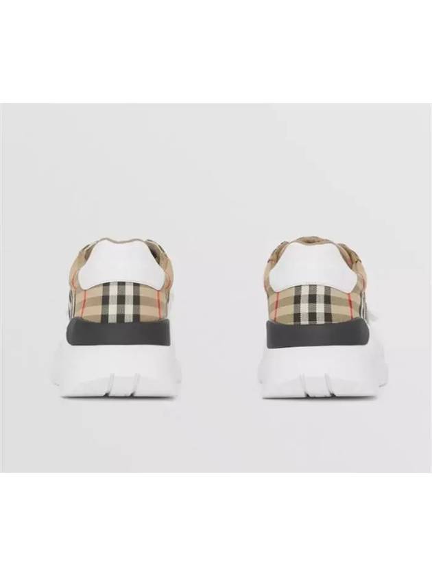 Vintage Check Suede Leather Sneakers Archive Beige - BURBERRY - BALAAN 7