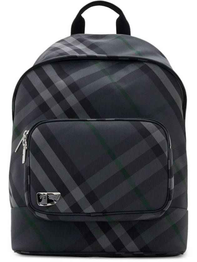 Grid Check Backpack Charcoal - BURBERRY - BALAAN 2