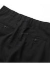 Virgin Wool Chino Straight Pants Black - AMI - BALAAN 6