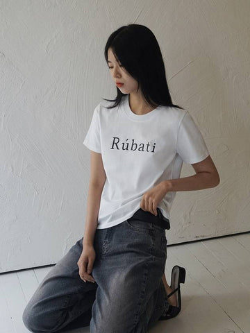 Serif Logo T-Shirt White - RUBATI - BALAAN 1