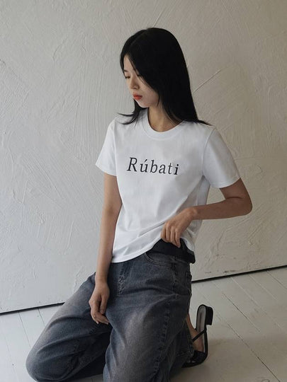 Serif Logo T-Shirt White - RUBATI - BALAAN 2