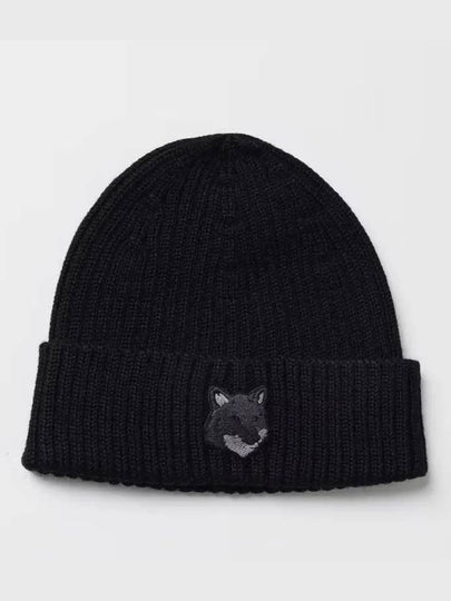 Wool Fox Head Beanie Black - MAISON KITSUNE - BALAAN 2