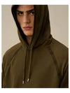 Light Fleece Logo Hoodie Green - CP COMPANY - BALAAN 2