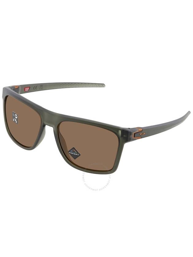 Oakley Leffingwell Prizm Bronze Rectangular Men's Sunglasses OO9100 910011 57 - OAKLEY - BALAAN 3