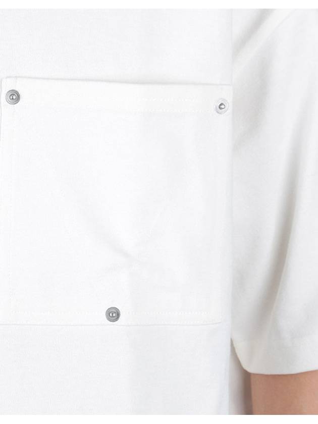 Rivet Pocket Detail Short Sleeve T-Shirt White - BOTTEGA VENETA - BALAAN 7