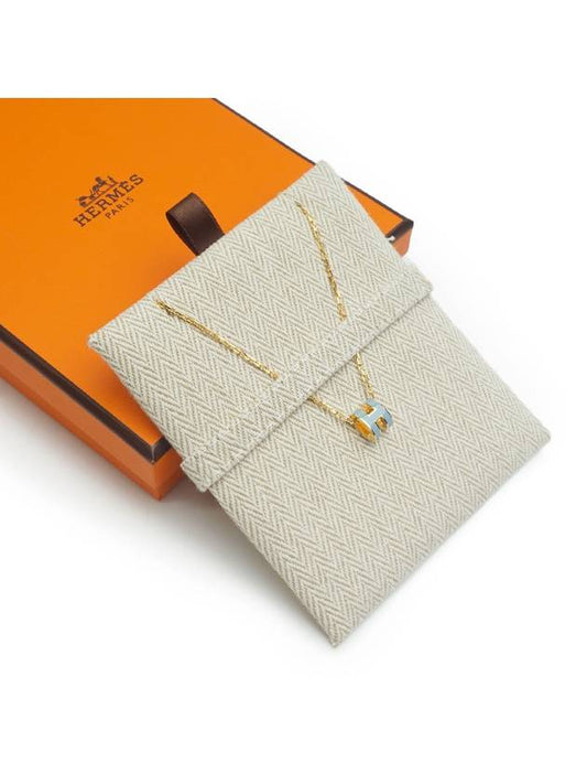 PopAche Necklace Gold Blue Mini Full Set - HERMES - BALAAN 2