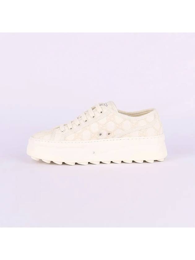 Women's Tennis 1977 Canvas Low Top Sneakers Off-White - GUCCI - BALAAN 4